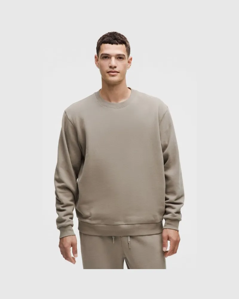 LULULEMON Steady State Pullover mit Rundhalsausschnitt für Männer – Khaki – Größe Warm