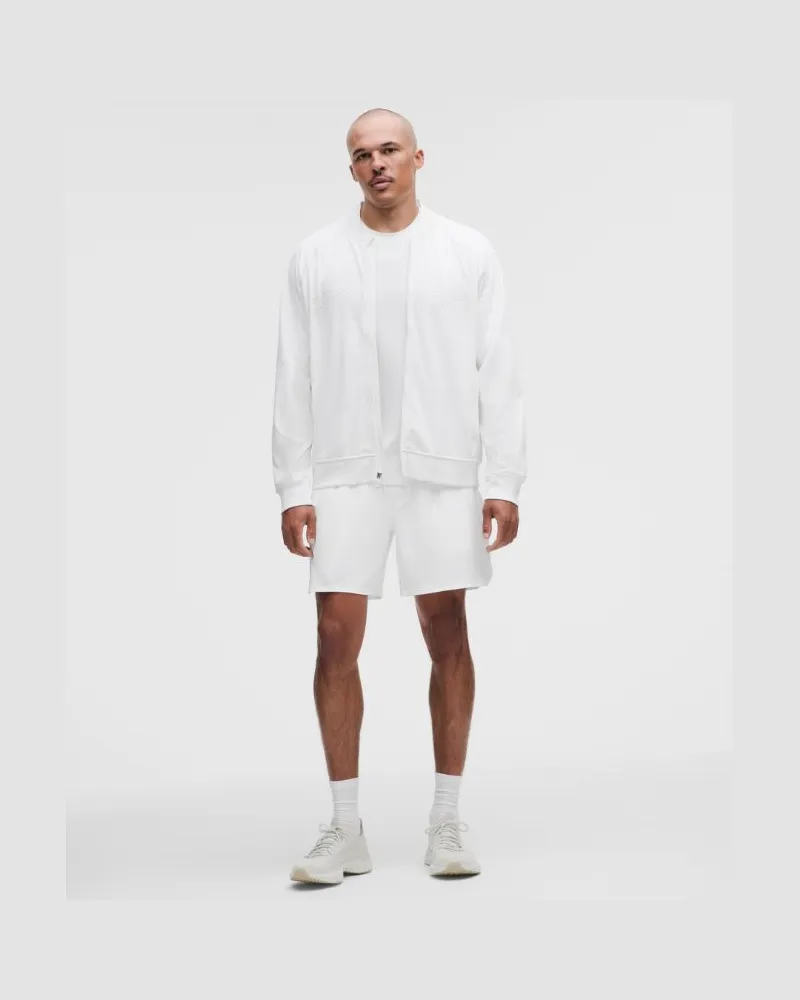 LULULEMON Texturierte Swift Tennisshorts für Männer – 18 cm – Größe in Weiß Weiß