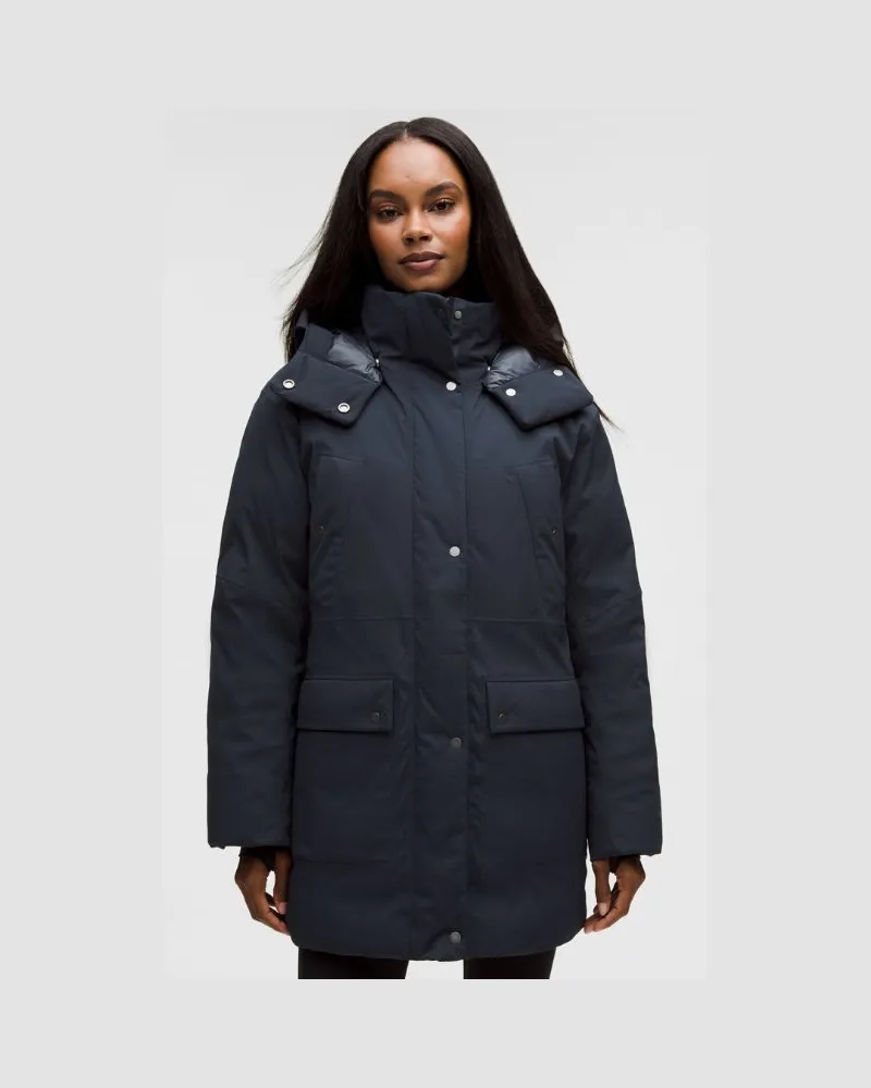 LULULEMON Wasserdichter Daunenparka mit Füllkraft 600 für Frauen – Größe in True Navy True