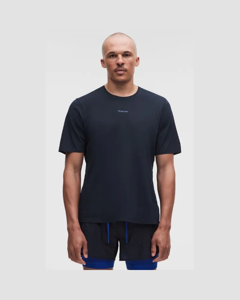 LULULEMON Fast and Free Kurzarmshirt Race-Länge für Männer – Größe in True Navy True