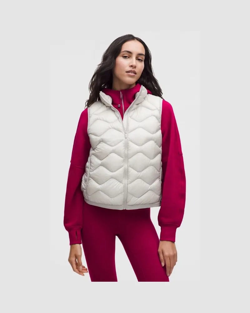 LULULEMON Women's Featherweight 900-Down-Fill Quilted Vest – Größe in Dove Grey Dove