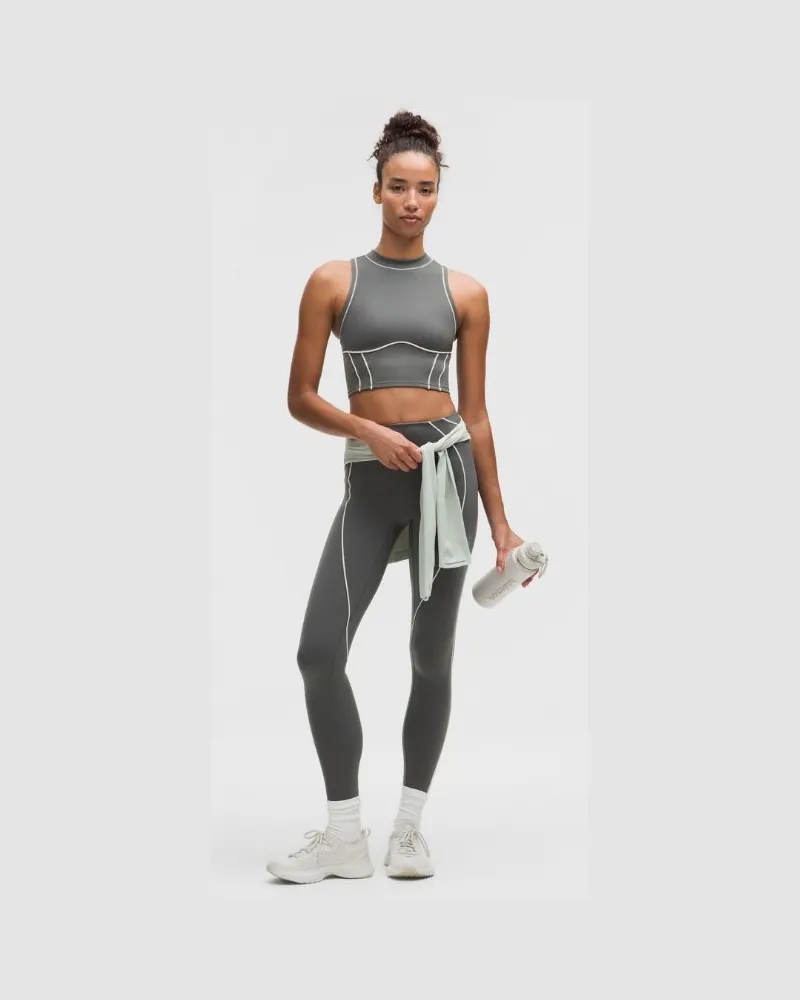 LULULEMON Ultralu Contour-Seam High-Rise Leggings für Frauen – Größe in Onyx Grey Onyx