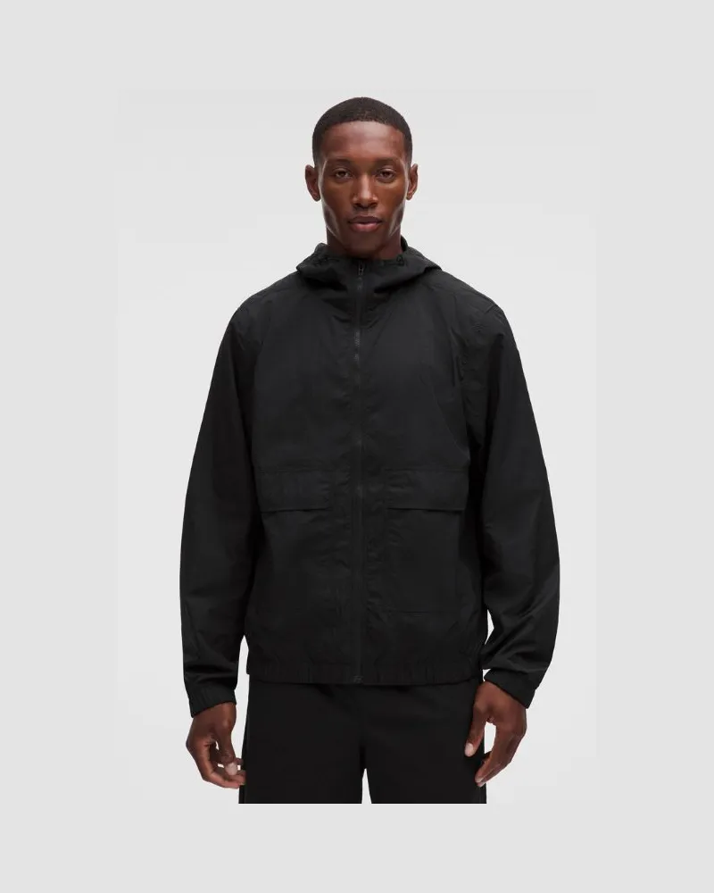 LULULEMON Stash and Dash Windbreaker mit UV-Schutz für Männer – Größe in Schwarz Schwarz