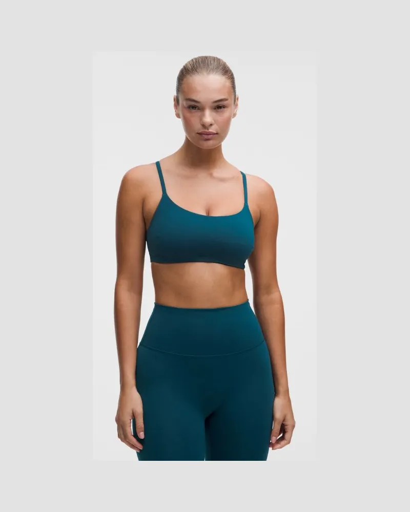 LULULEMON Wunder Train Racer-BH mit Trägern Leichter Halt C/D-Cups für Frauen – Größe in Remixed Marine Remixed