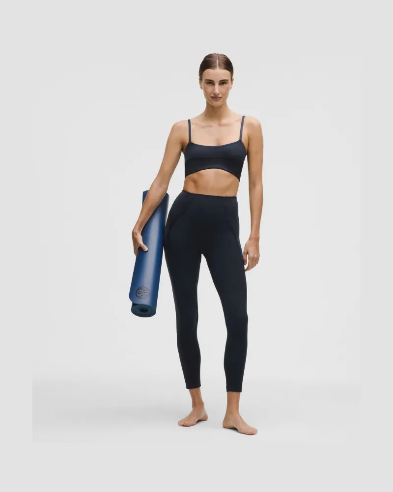 LULULEMON Align No Line Hose mit hohem Bund Satin für Frauen – 64 cm – Größe in True Navy True