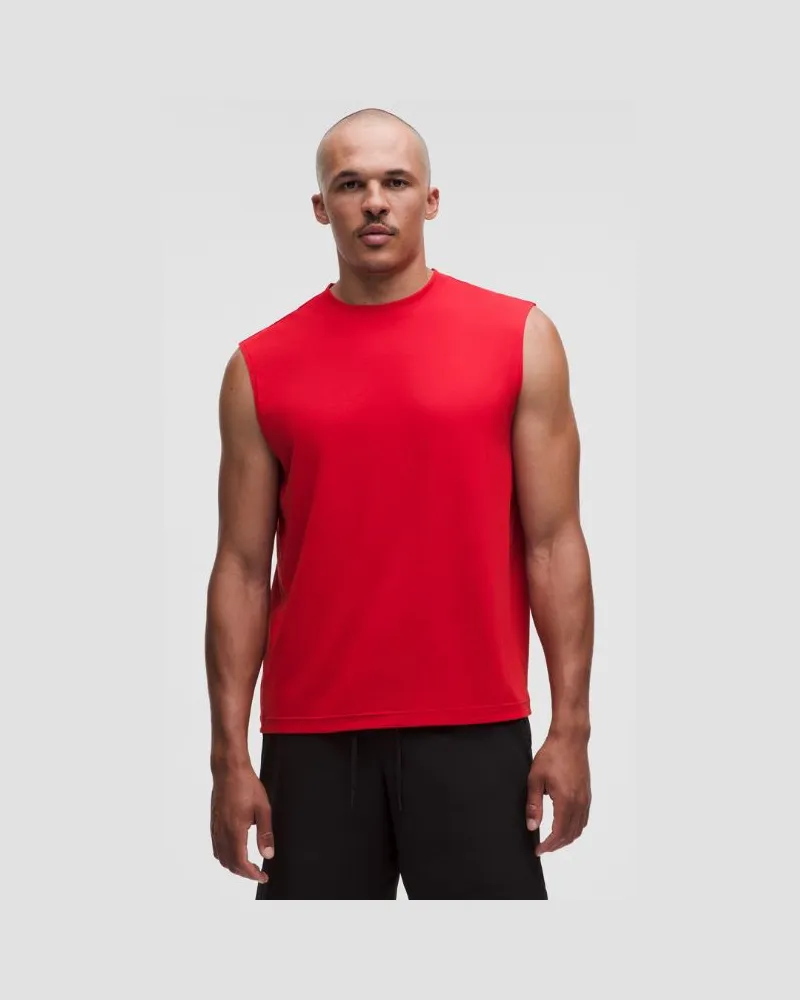 LULULEMON EasySet Ärmelloses Trainings-T-Shirt Grafik für Männer – Neon – Größe Oxford