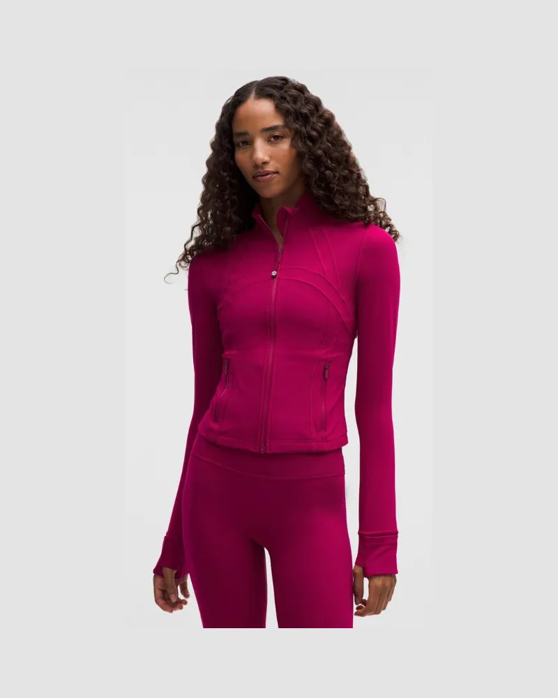 LULULEMON Define Crop-Jacke Nulu für Frauen – Größe in Berry Rumble Berry