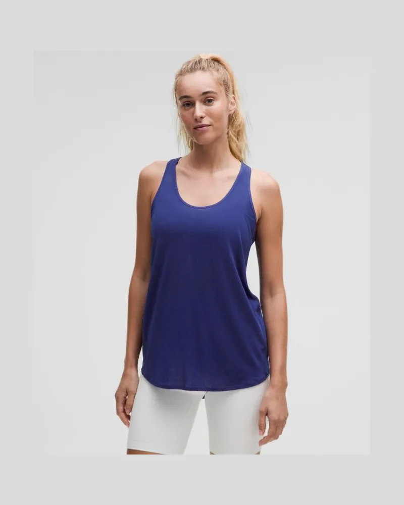 LULULEMON Essential Tanktop Plissiert für Frauen – Größe in Larkspur Larkspur