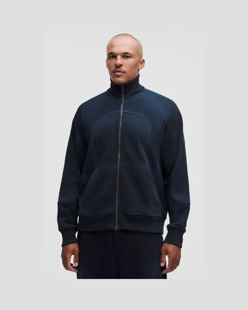 LULULEMON Jacke mit Reißverschluss aus French-Terry im Faded Look SLNSH Kollektion für Männer – Größe in Sun Fade True Navy Sun