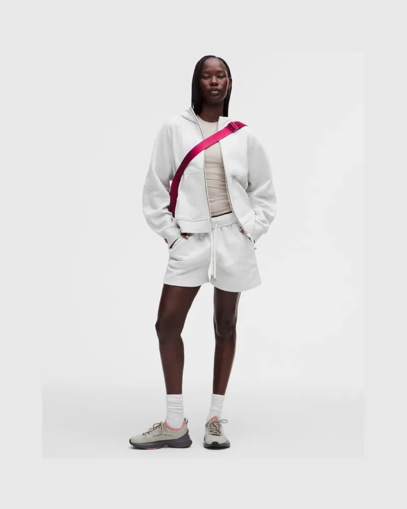 LULULEMON Scuba-Shorts im Oversized Fit, Evolve für Frauen – 13 cm – Größe in Heathered Core Ultra Light Grey Heathered