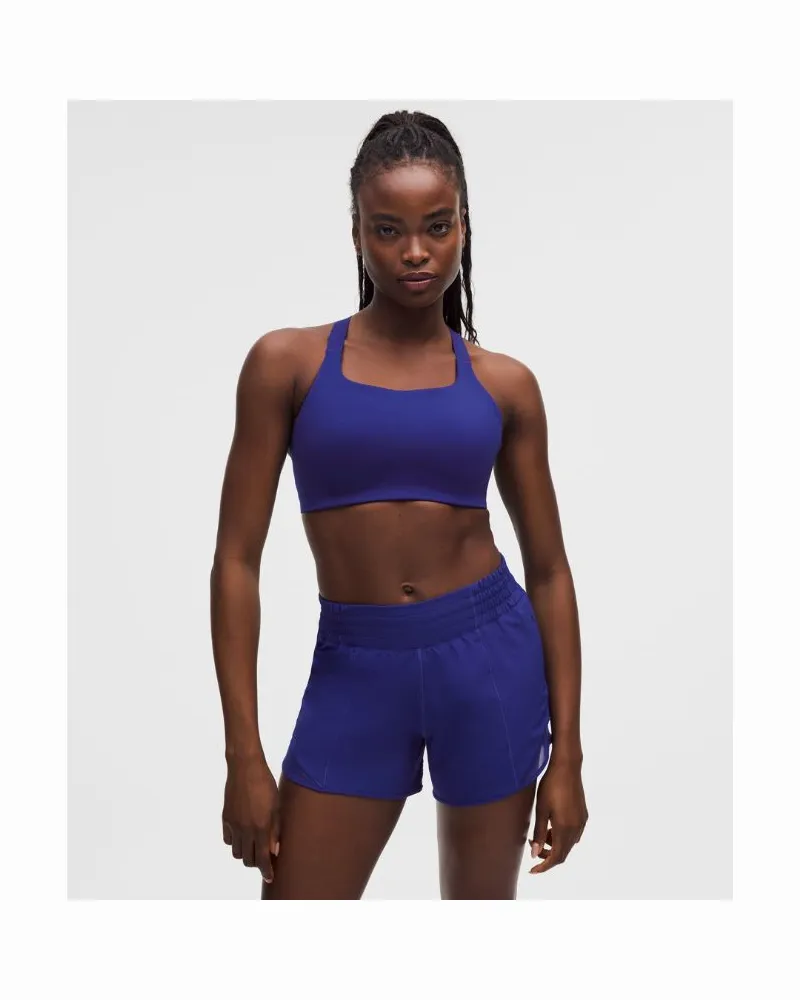 LULULEMON Fitness-BH aus Ultralu mit quadratischem Ausschnitt Mittlerer Halt D/DD-Cups für Frauen – Größe in Deep Sea Blue Deep