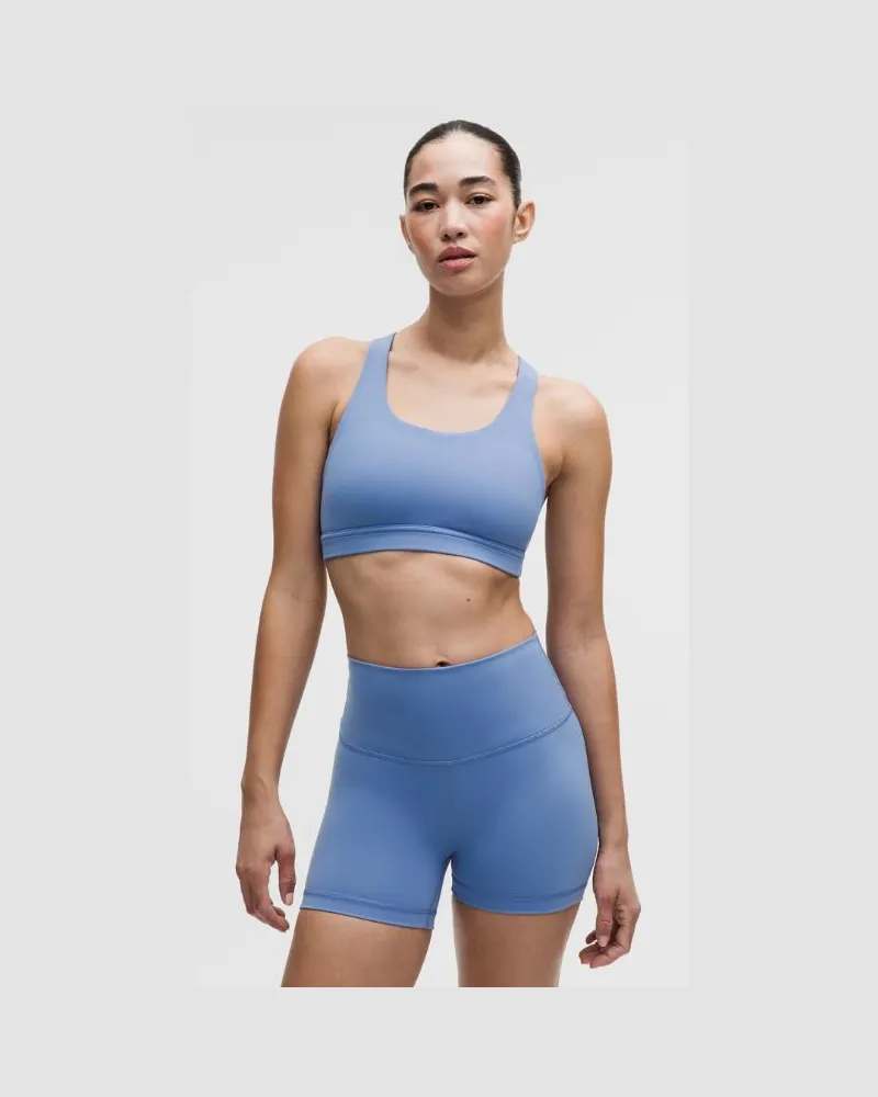 LULULEMON Wunder Train Mesh-Back Bra Medium Support, B/C Cup für Frauen – Größe in Prep Blue Prep