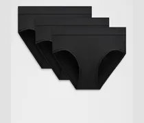 UnderEase Bikini-Unterwäsche mit hohem Bund 3er-Pack für Frauen – Größe in Black