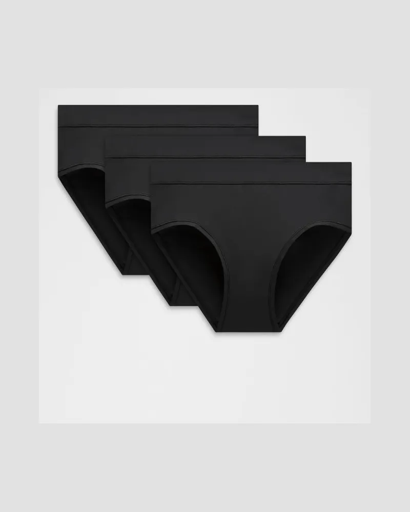LULULEMON UnderEase Bikini-Unterwäsche mit hohem Bund 3er-Pack für Frauen – Größe in Black Black