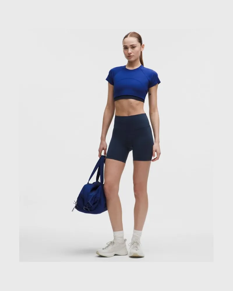 LULULEMON Wunder Train Shorts mit hohem Bund für Frauen – 15 cm – Größe in True Navy True