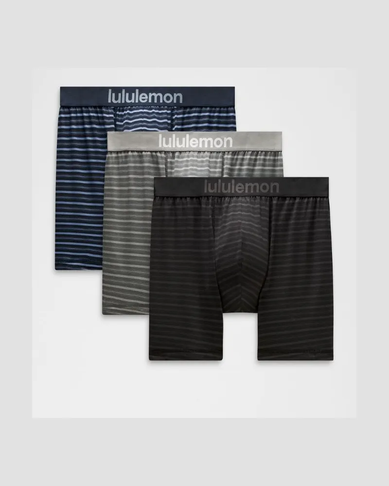 LULULEMON Always In Motion Boxershorts 3er-Pack für Männer – 13 cm – Größe Propagate