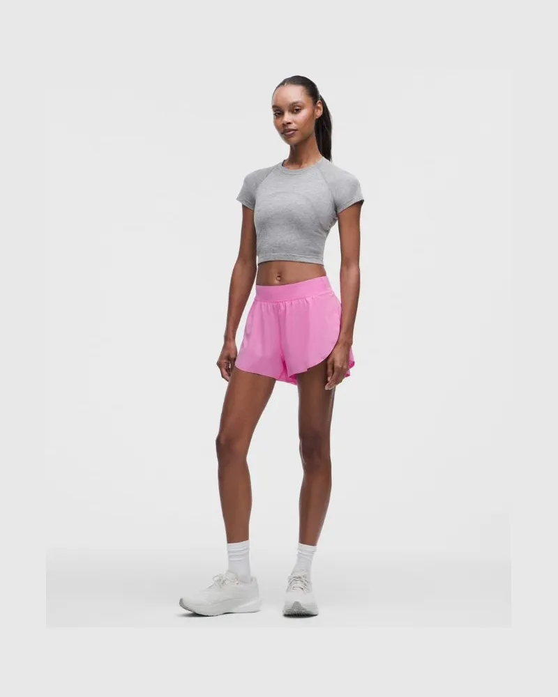 LULULEMON Fast and Free Shorts im Classic Fit mit Saumschlitz und hohem Bund für Frauen – 8 cm – Größe in Sweet Sorbet Sweet