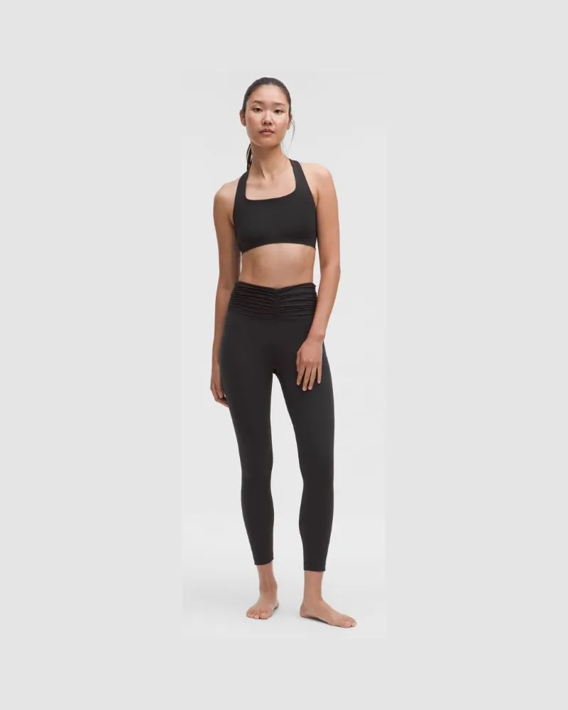 LULULEMON All it Takes Leggings mit gerüschtem Bund für Frauen – 64 cm – Größe in Black Black