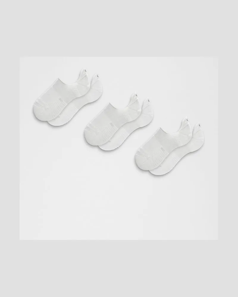 LULULEMON Unisex Power Stride No-Show Socks 3er-Pack – Größe in White White