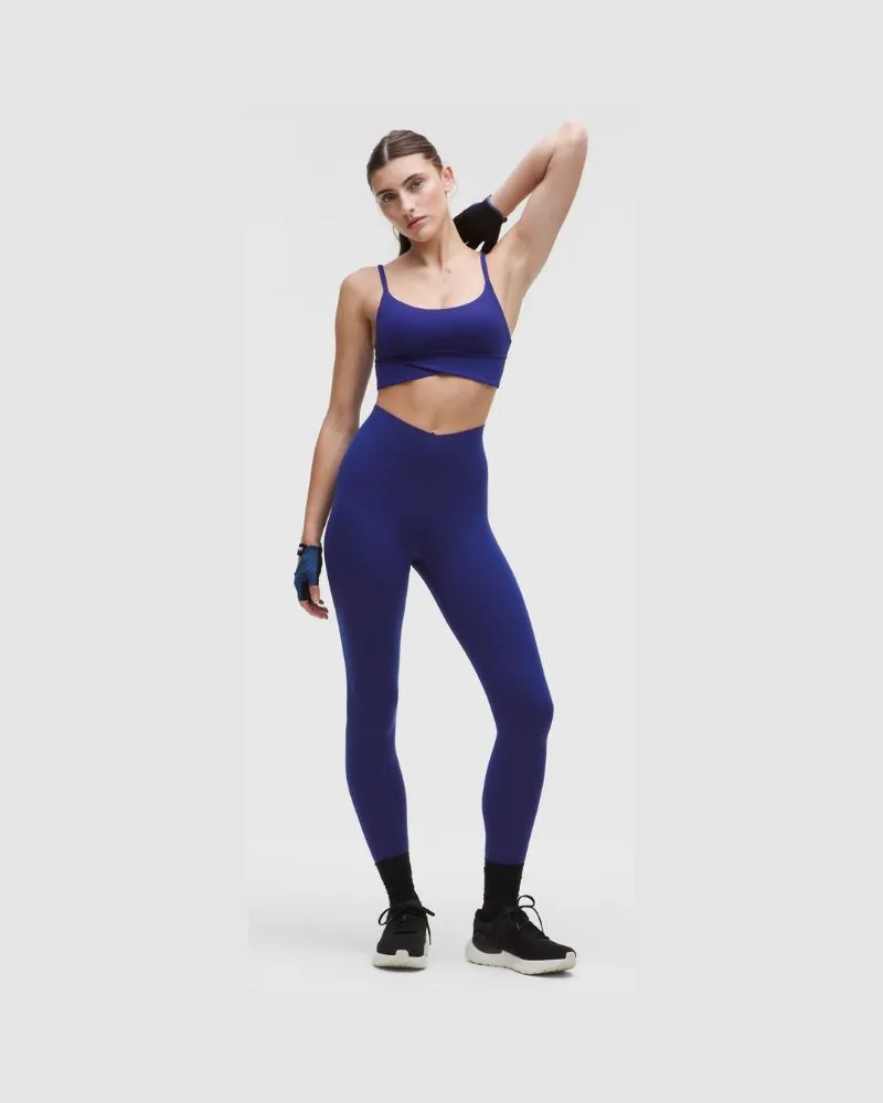 LULULEMON Glow Up Leggings mit hohem Bund für Frauen – 64 cm – Größe in Deep Sea Blue Deep