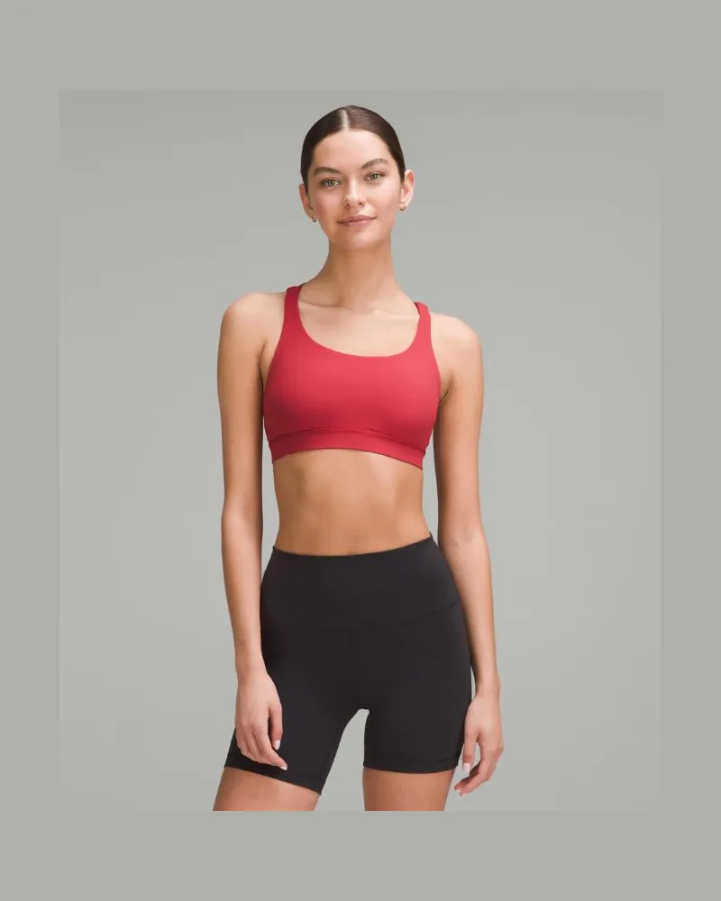 LULULEMON Energy BH Mittlerer Halt B–D-Cups für Frauen – Größe in Prep Red Prep