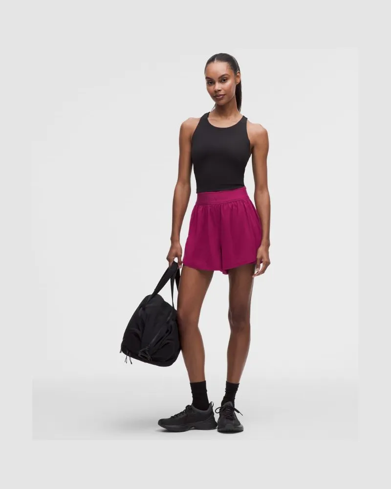 LULULEMON License to Train Shorts mit superhohem Bund und Liner für Frauen – 9 cm – Größe in Raspberry Rave Raspberry