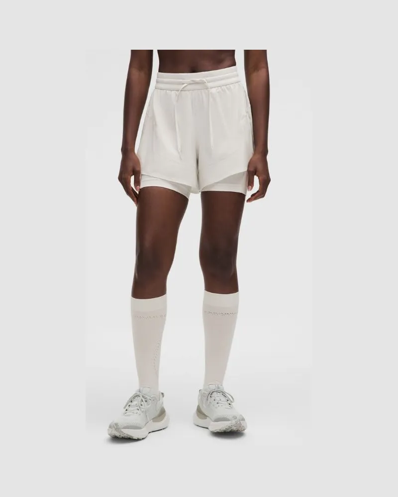 LULULEMON Swift 2-in-1-Shorts mit hohem Bund SLNSH Kollektion für Frauen – 15 cm – Größe in Light Vapor Light