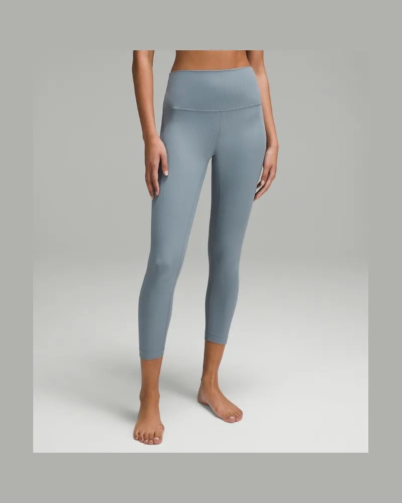 LULULEMON Align Gerippte Hose mit hohem Bund für Frauen – 63,5 cm – Größe in Belgian Blue Belgian
