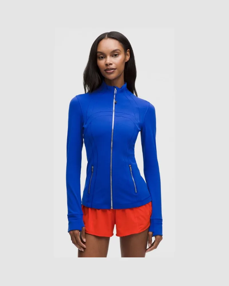 LULULEMON Define Jacke Nulu für Frauen – Größe in Beach Ball Blue/Mirror Silver Beach