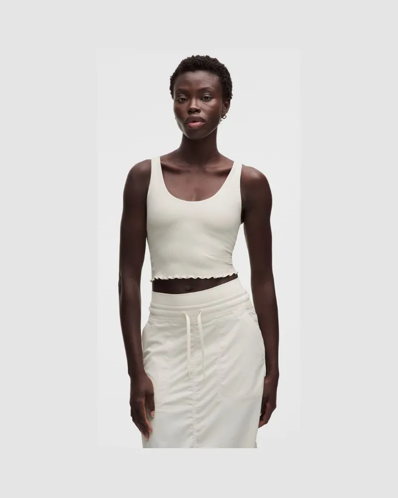 LULULEMON Align Tanktop mit gewelltem Saum Leichter Halt für B/C-Cups für Frauen – Größe in Light Ivory Light