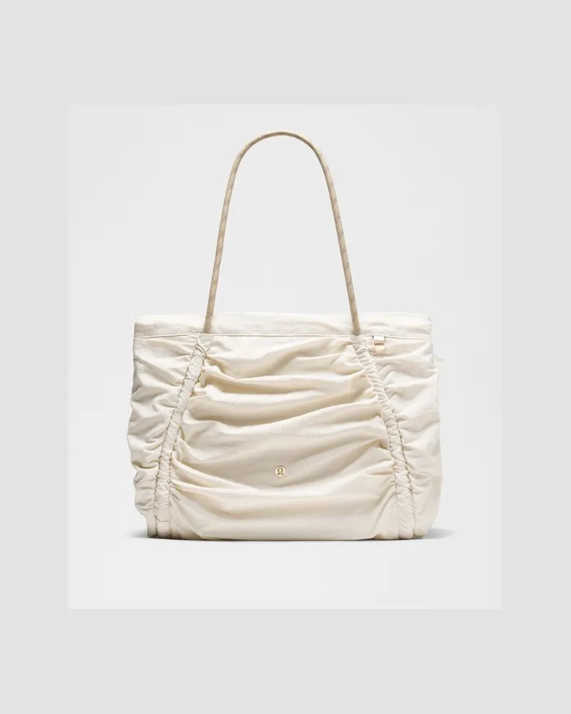 LULULEMON Geraffte Tote-Bag 24 L – Gold – Größe Light