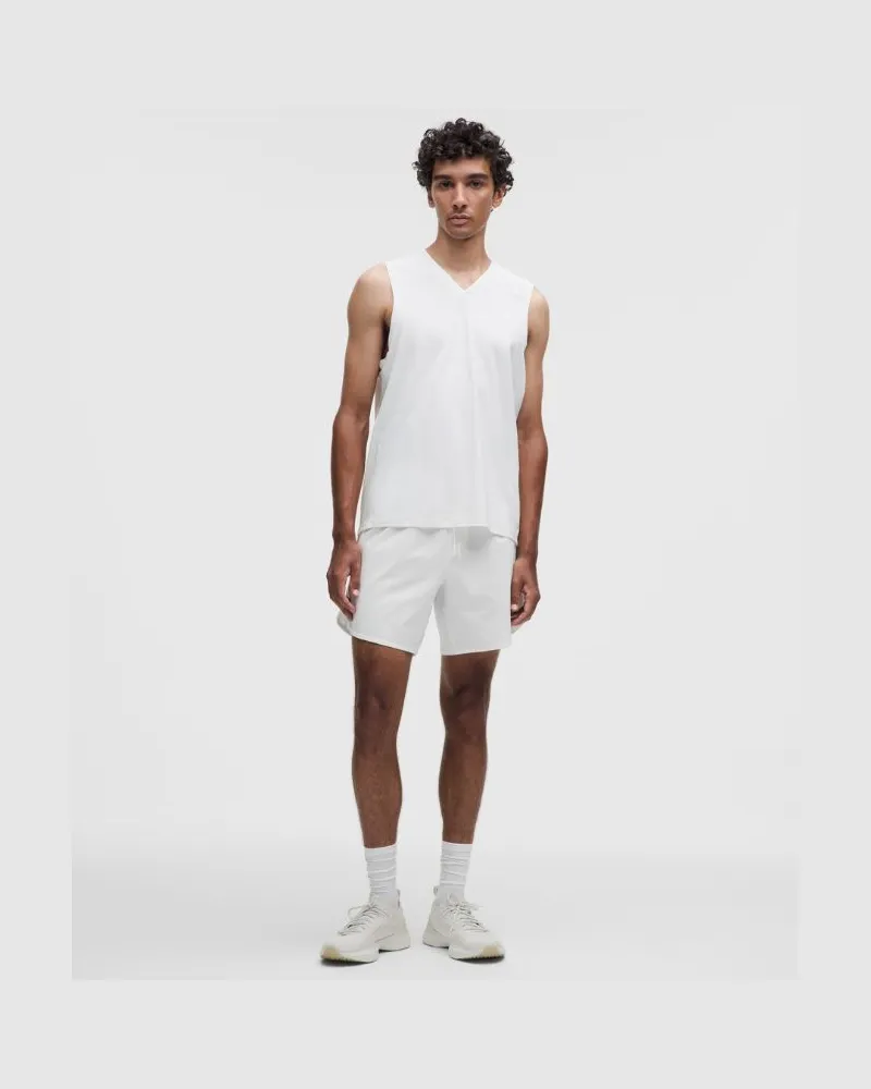 LULULEMON Tennisshorts mit leichten Mesheinsätzen für Männer – 18 cm – Größe in Weiß Weiß