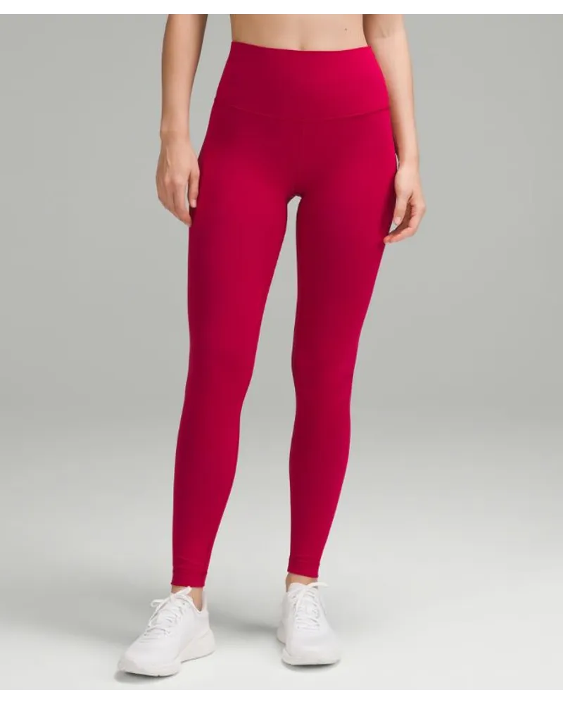 LULULEMON Wunder Train Leggings mit hohem Bund Ruby