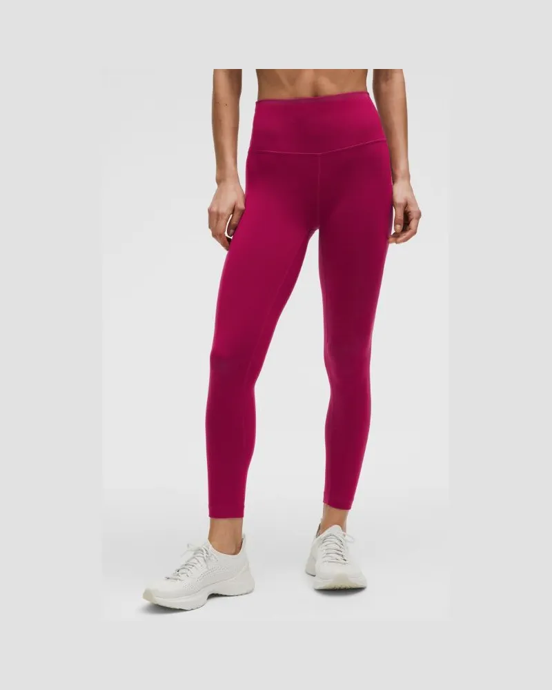 LULULEMON Wunder Train Leggings mit hohem Bund für Frauen – 64 cm – Größe in Magenta Smoke Magenta