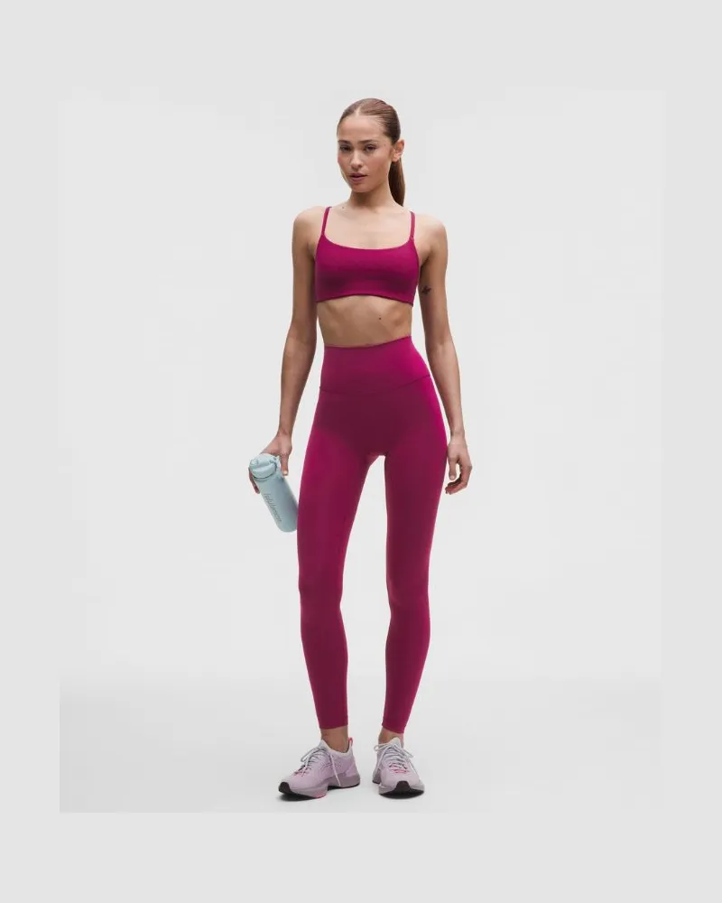 LULULEMON Wunder Train No Line Leggings mit hohem Bund für Frauen – 71 cm – Größe in Raspberry Rave Raspberry