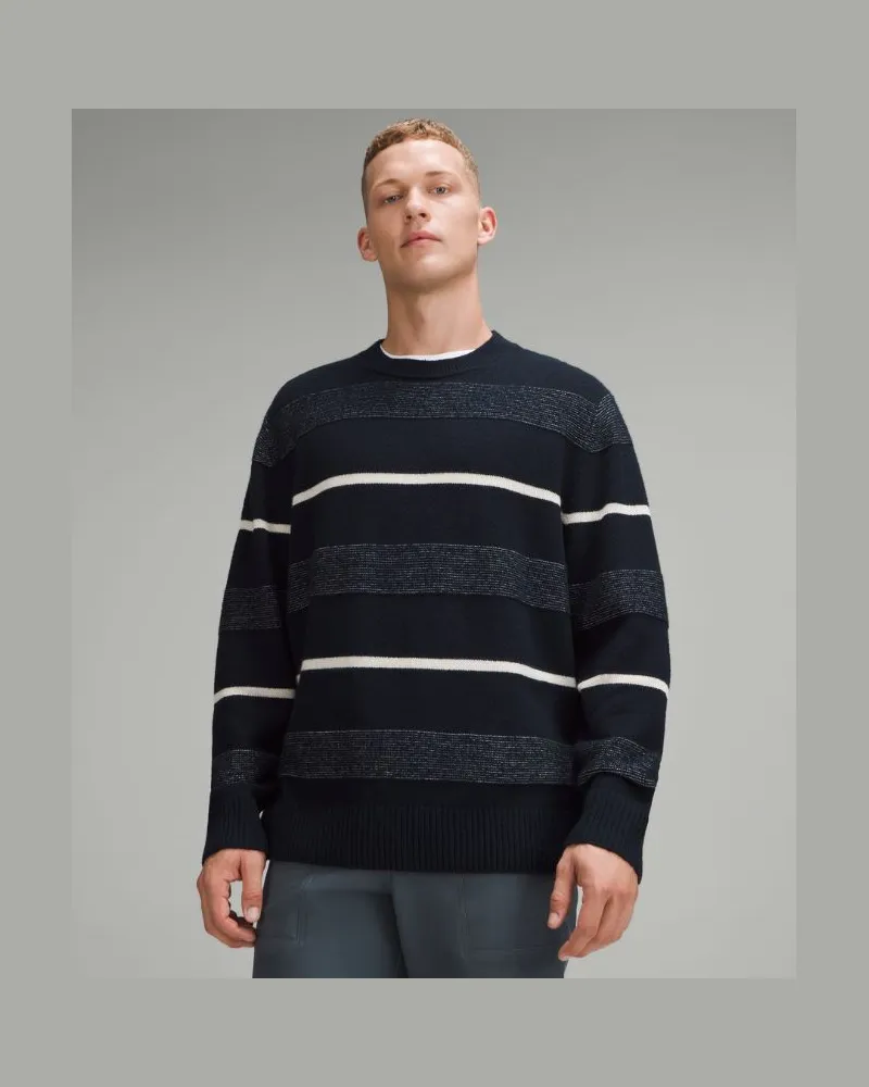 LULULEMON Strickpullover im Relaxed Fit für Männer – Größe in True Navy/Bone True