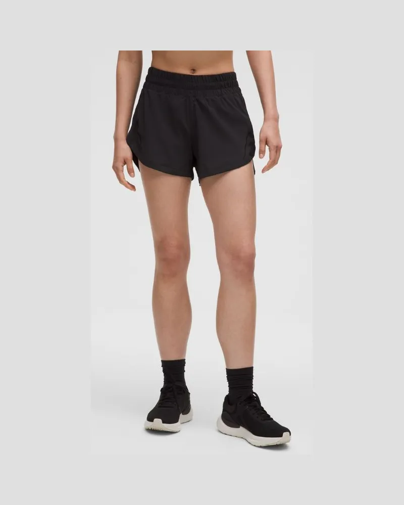 LULULEMON Track That Shorts mit Liner und hohem Bund für Frauen – 8 cm – Größe in Black Black