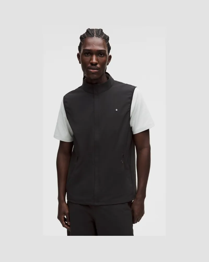 LULULEMON Windproof Full-Zip Golf Vest Logo für Männer – Größe in Black Black