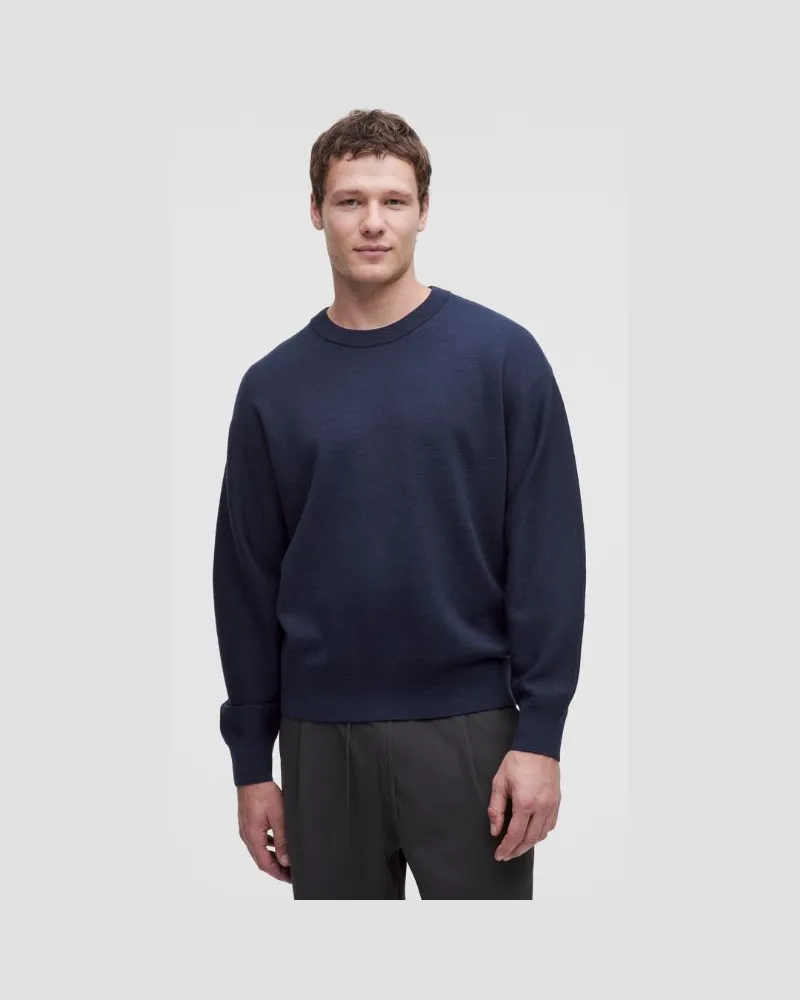 LULULEMON Sweater aus Merinowolle für Männer – Größe in Heathered True Navy Heathered