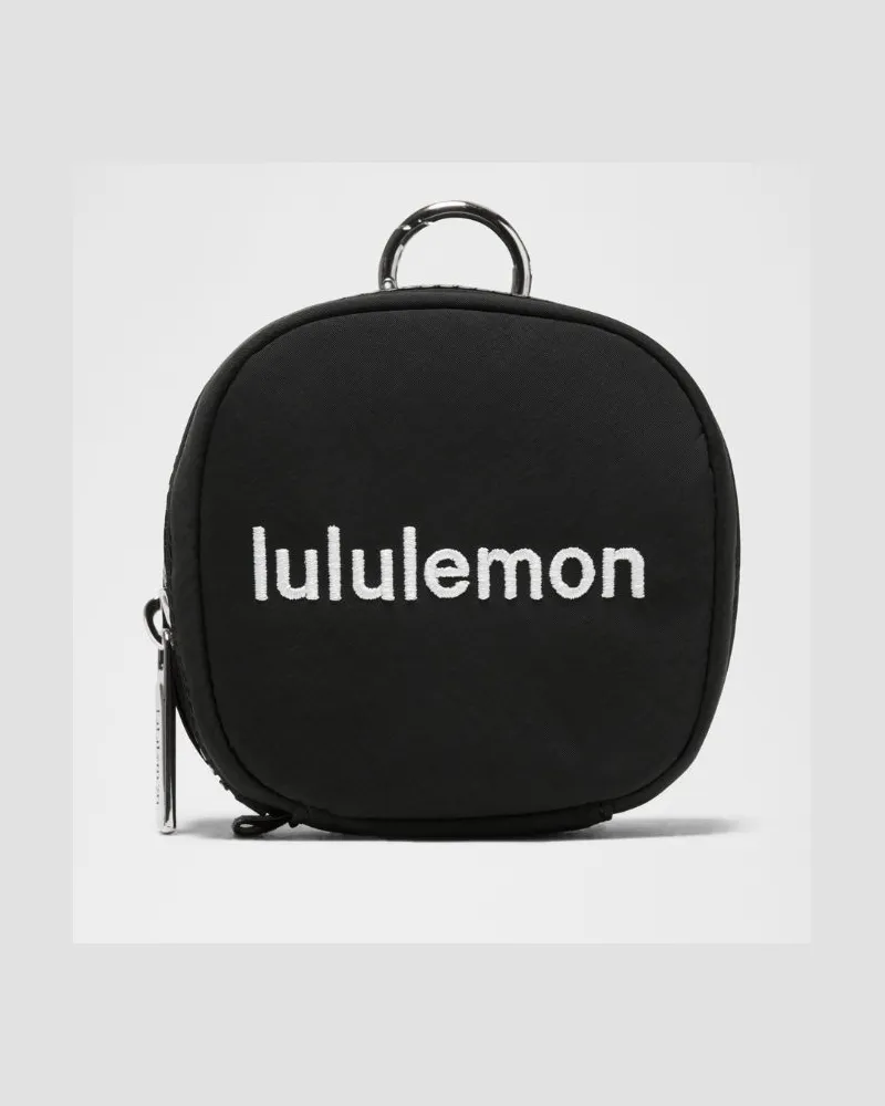 LULULEMON Organizer-Tasche mit Clip in Black/White/Silver Black
