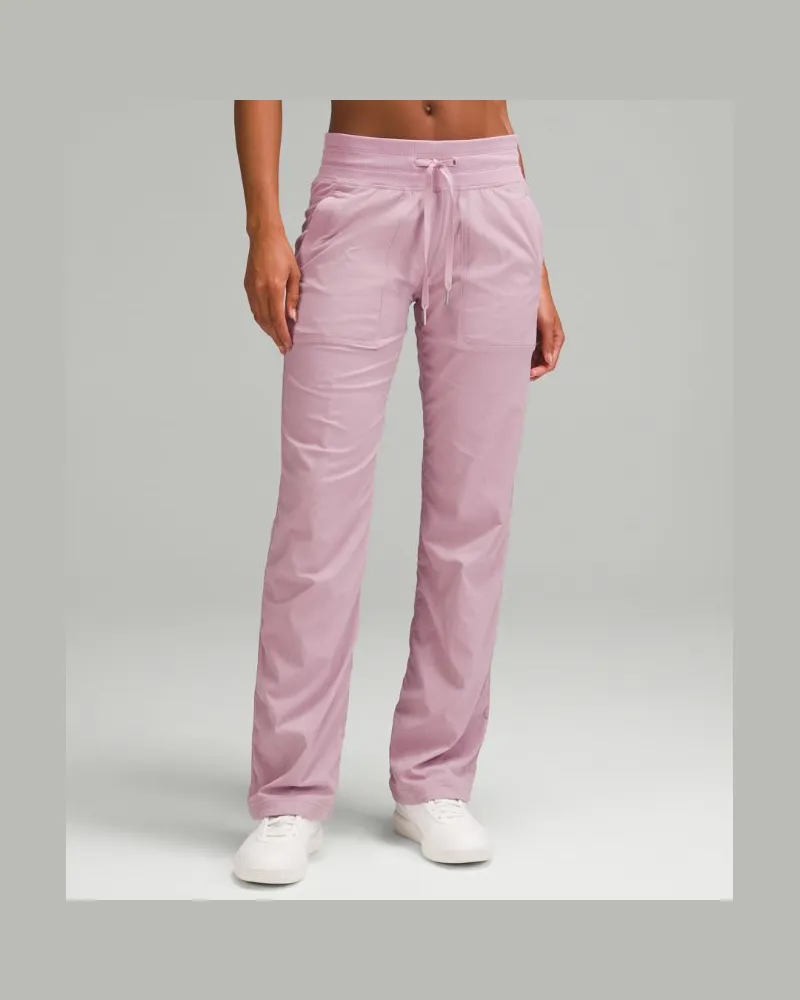 LULULEMON Dance Studio Hose mit mittelhohem Bund Volle Länge für Frauen – Größe in Rose Blush Rose