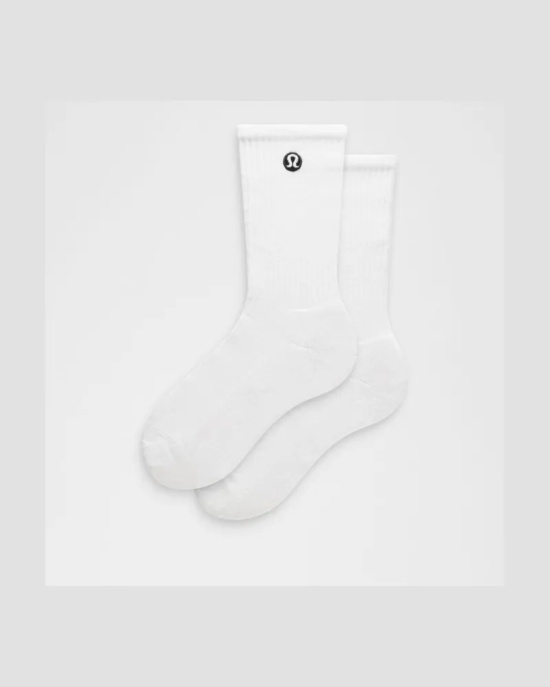 LULULEMON Daily Essential Crew-Socken Unisex – Größe in White White