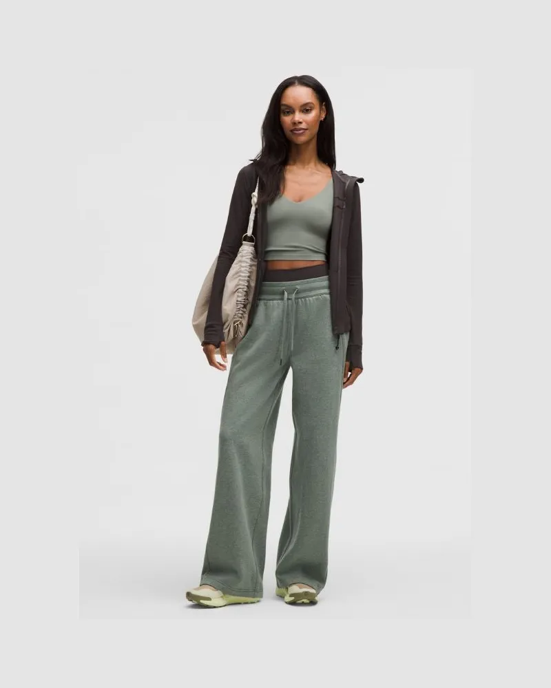 LULULEMON Scuba Hose mit weitem Bein und mittelhohem Bund Regular für Frauen – Größe in Heathered Willow Leaf Heathered