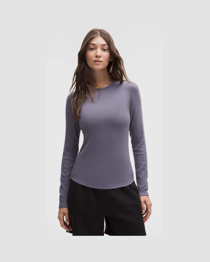 LULULEMON Hold Tight Langarmshirt für Frauen – Größe in Grape Mist Grape