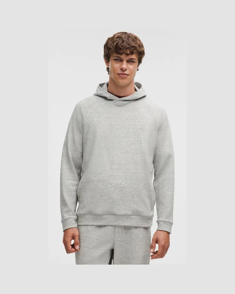 LULULEMON Ease The Day Hoodie für Männer – Größe in Heathered Melody Light Grey/Black Heathered