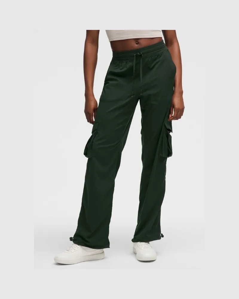 LULULEMON Dance Studio Hose mit mittelhohem Bund und Cargotaschen im Relaxed Fit für Frauen – Größe in Rainforest Green Rainforest