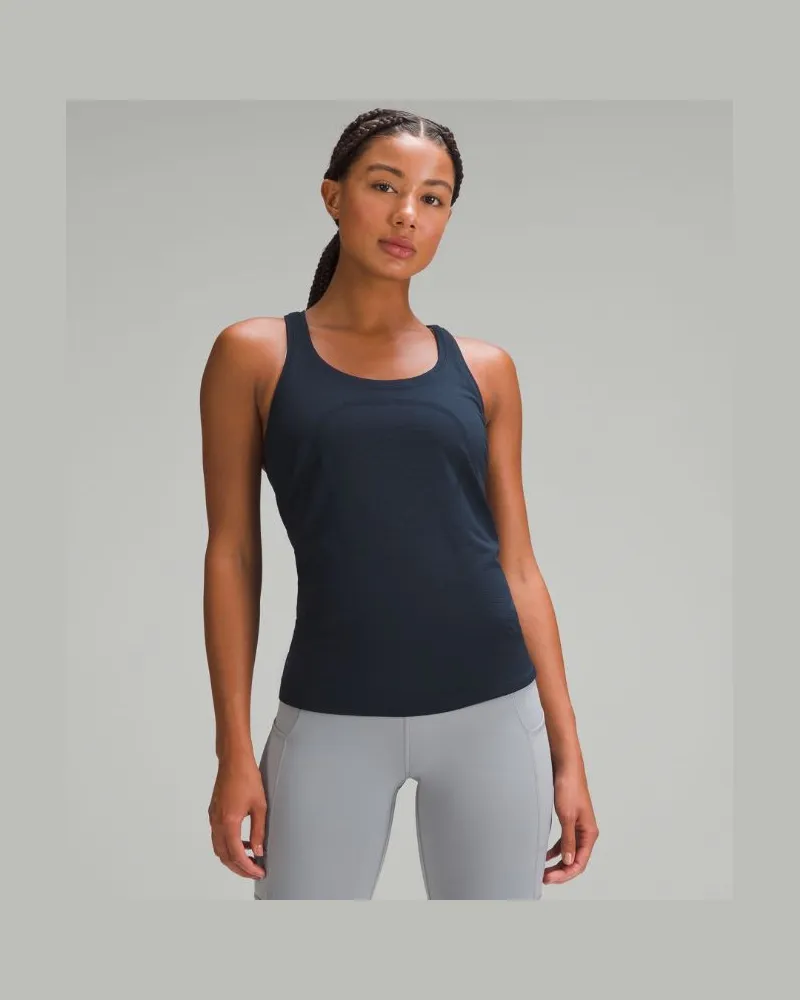 LULULEMON Swiftly Tech Tanktop mit Racerback 2.0 Hüftlänge für Frauen – Größe in True Navy True