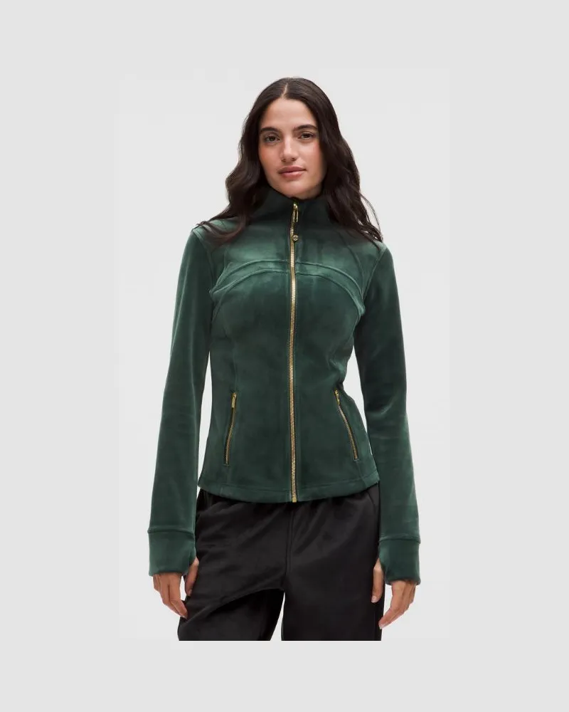 LULULEMON Define Jacke Samt für Frauen – Größe in Rainforest Green/Gold Rainforest
