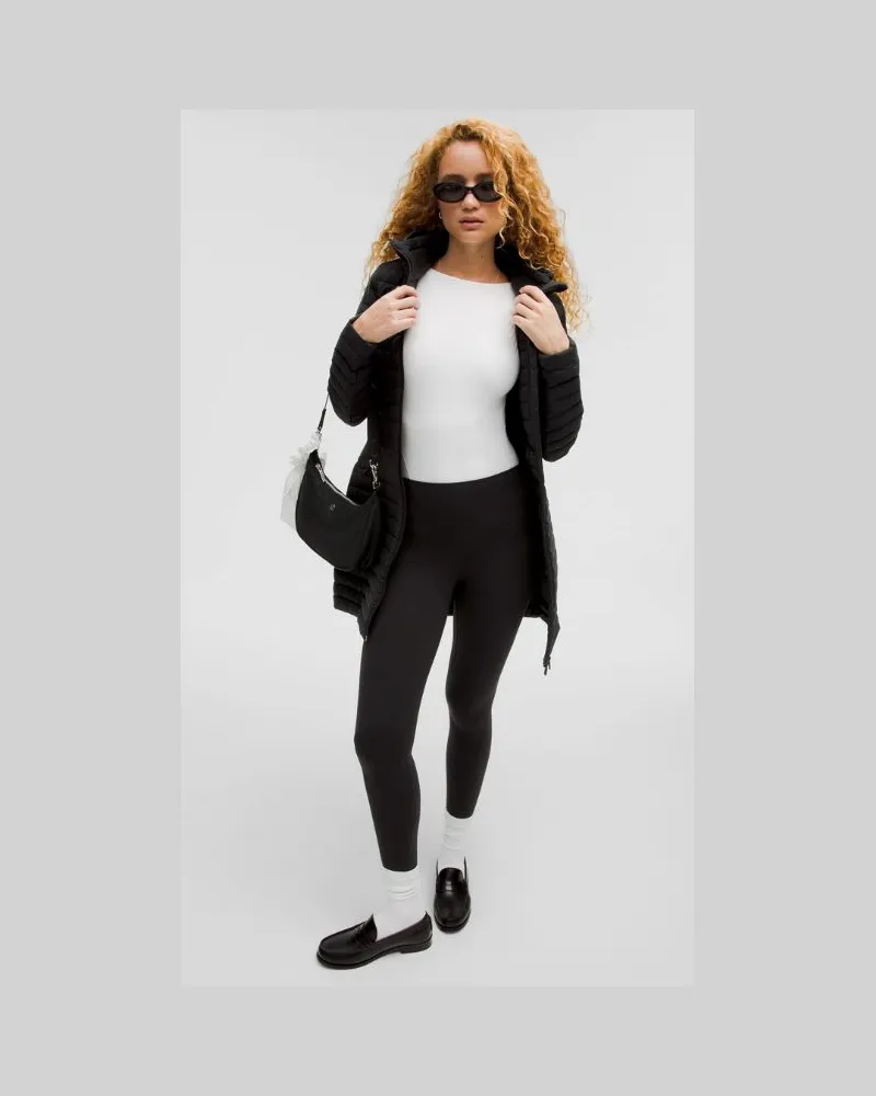 LULULEMON Pack It Down Lange Daunenjacke mit Füllkraft 700 für Frauen – Größe in Black Black