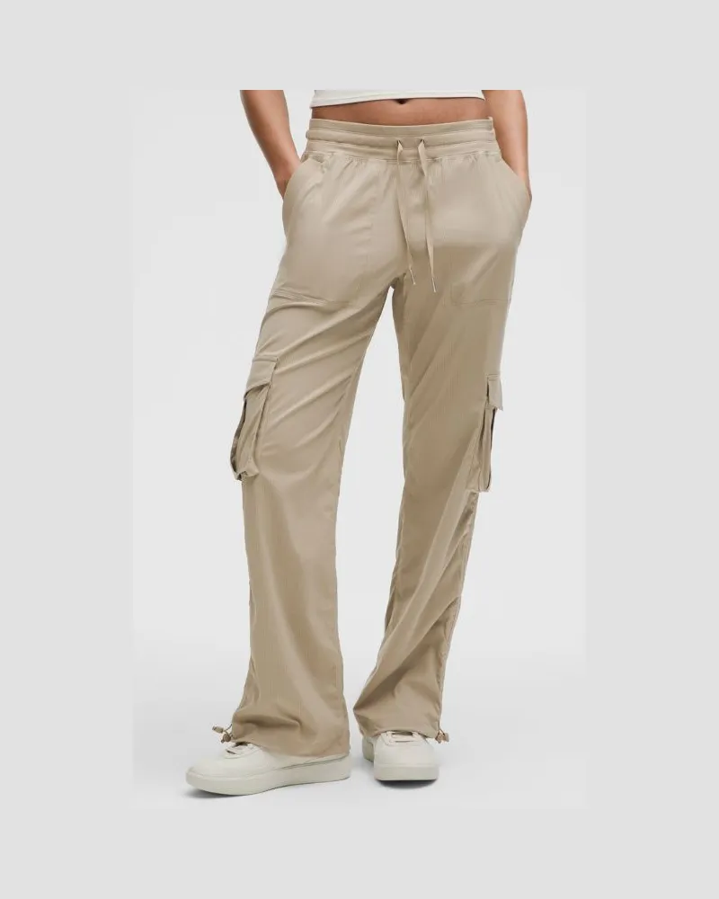 LULULEMON Dance Studio Hose mit mittelhohem Bund und Cargotaschen im Relaxed Fit für Frauen – Größe in Sheer Oak Sheer